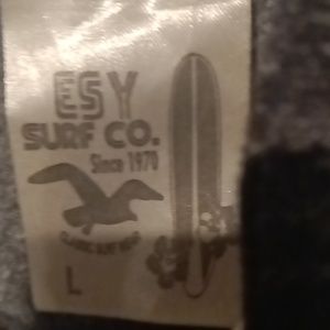 FINAL PRICE ESY SURF CO. black/white hooded CALIFORNIA sweatshirt Lg